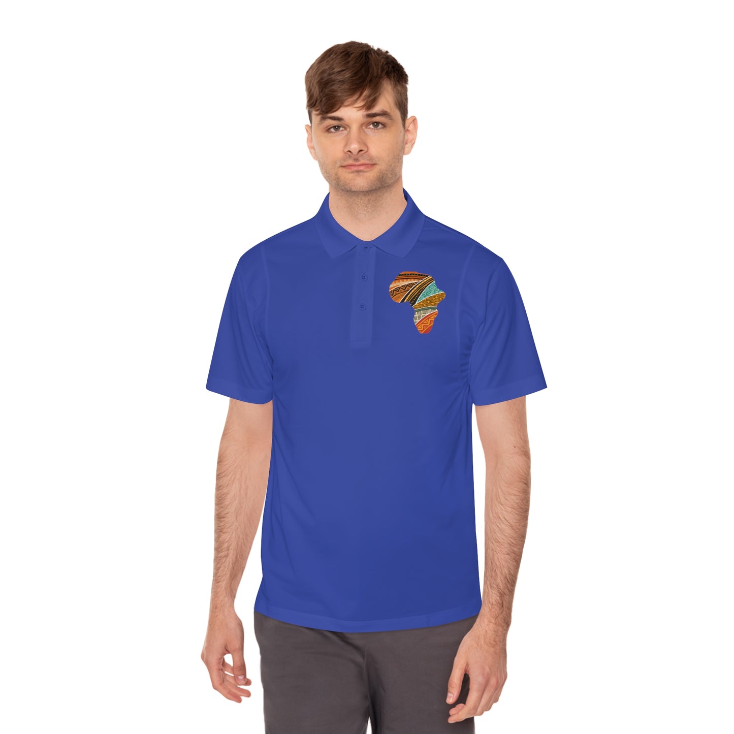 Stylish Men's Sport Polo Shirt with Africa Design, Casual Wear R.P