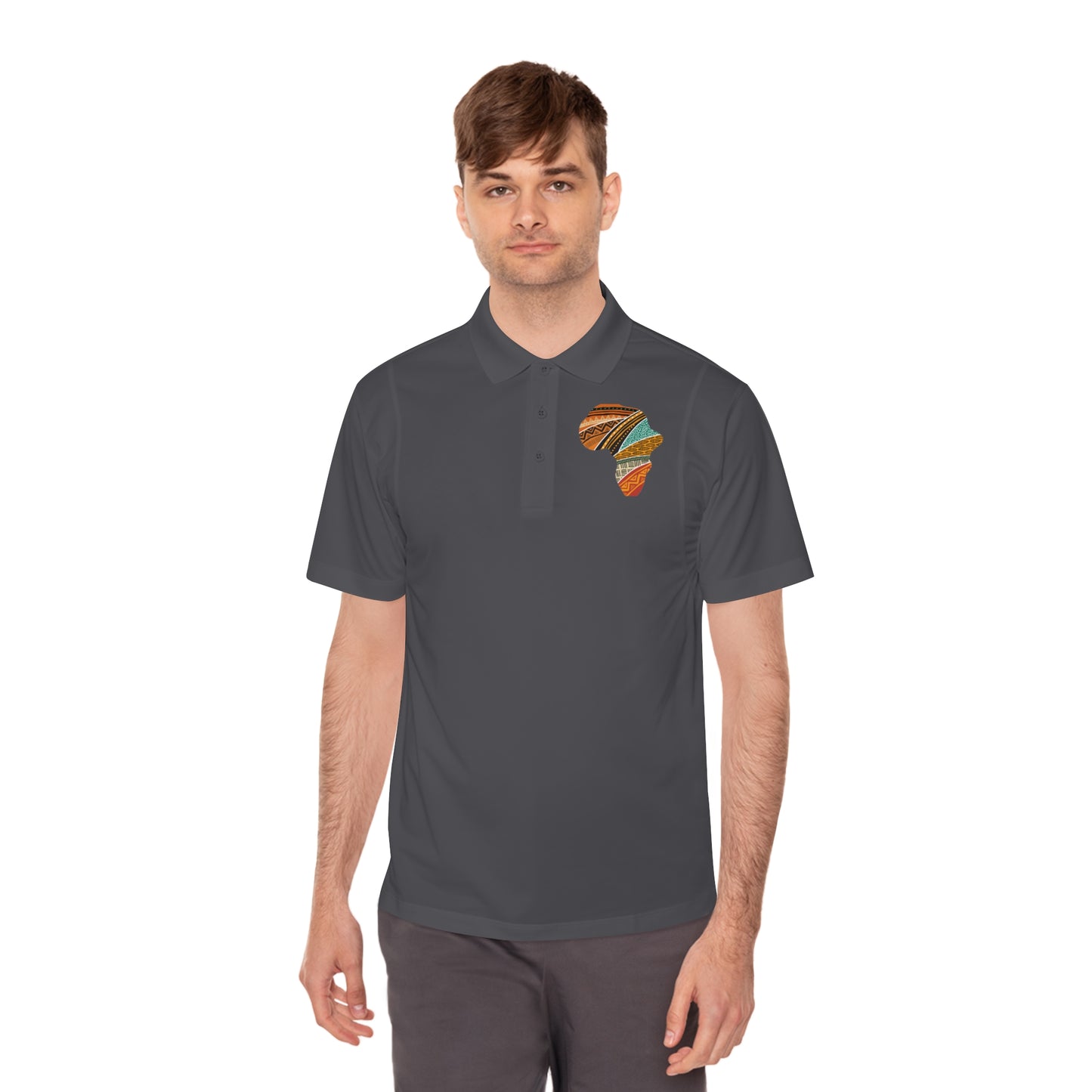 Stylish Men's Sport Polo Shirt with Africa Design, Casual Wear R.P