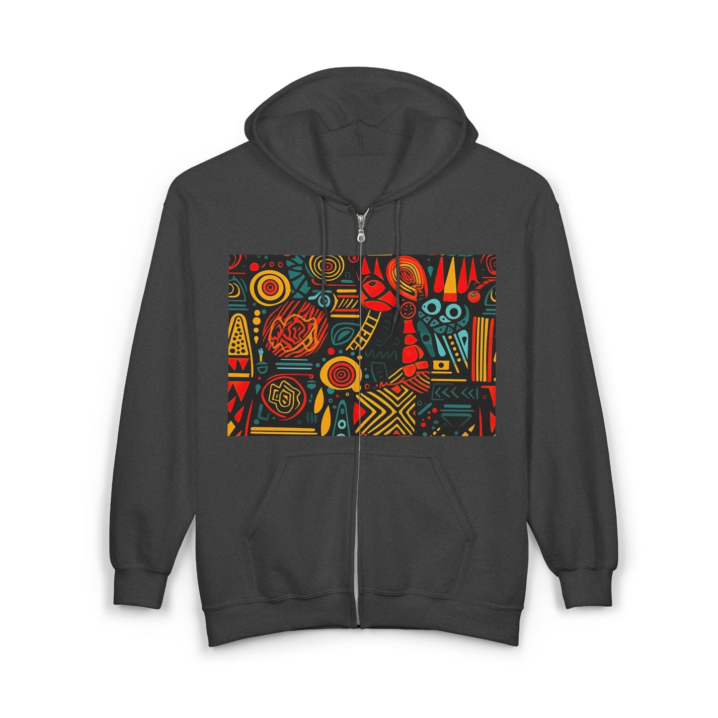 RUDA Zip-Up Hoodie, Unisex Heavy Blend Sweatshirt