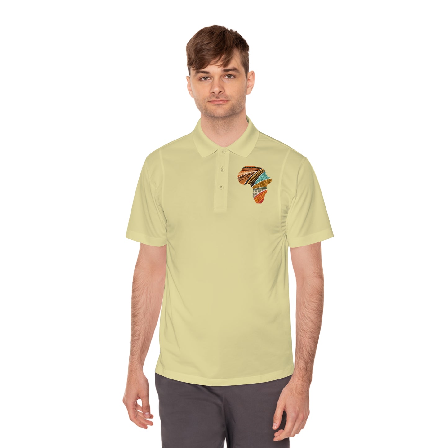 Stylish Men's Sport Polo Shirt with Africa Design, Casual Wear R.P