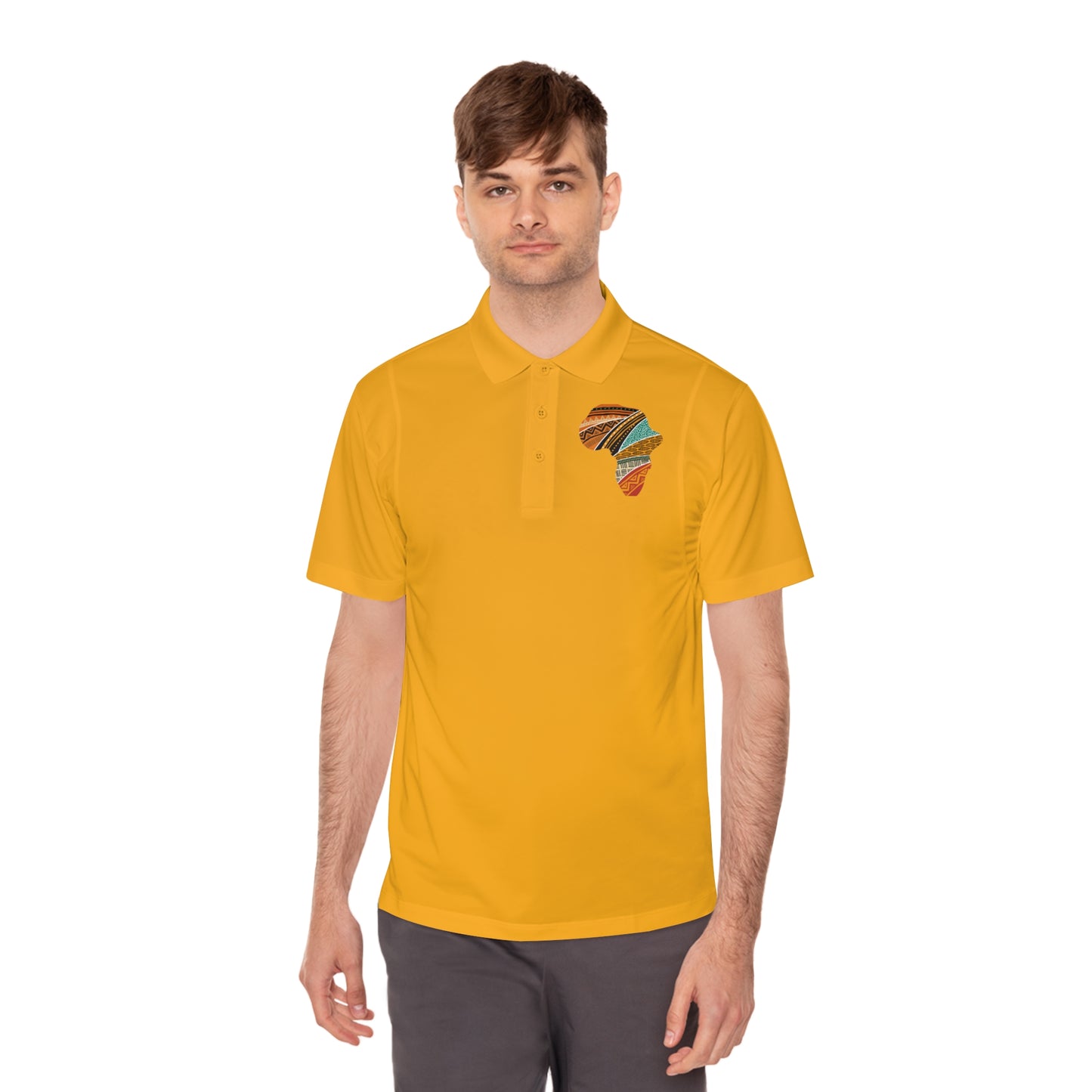 Stylish Men's Sport Polo Shirt with Africa Design, Casual Wear R.P