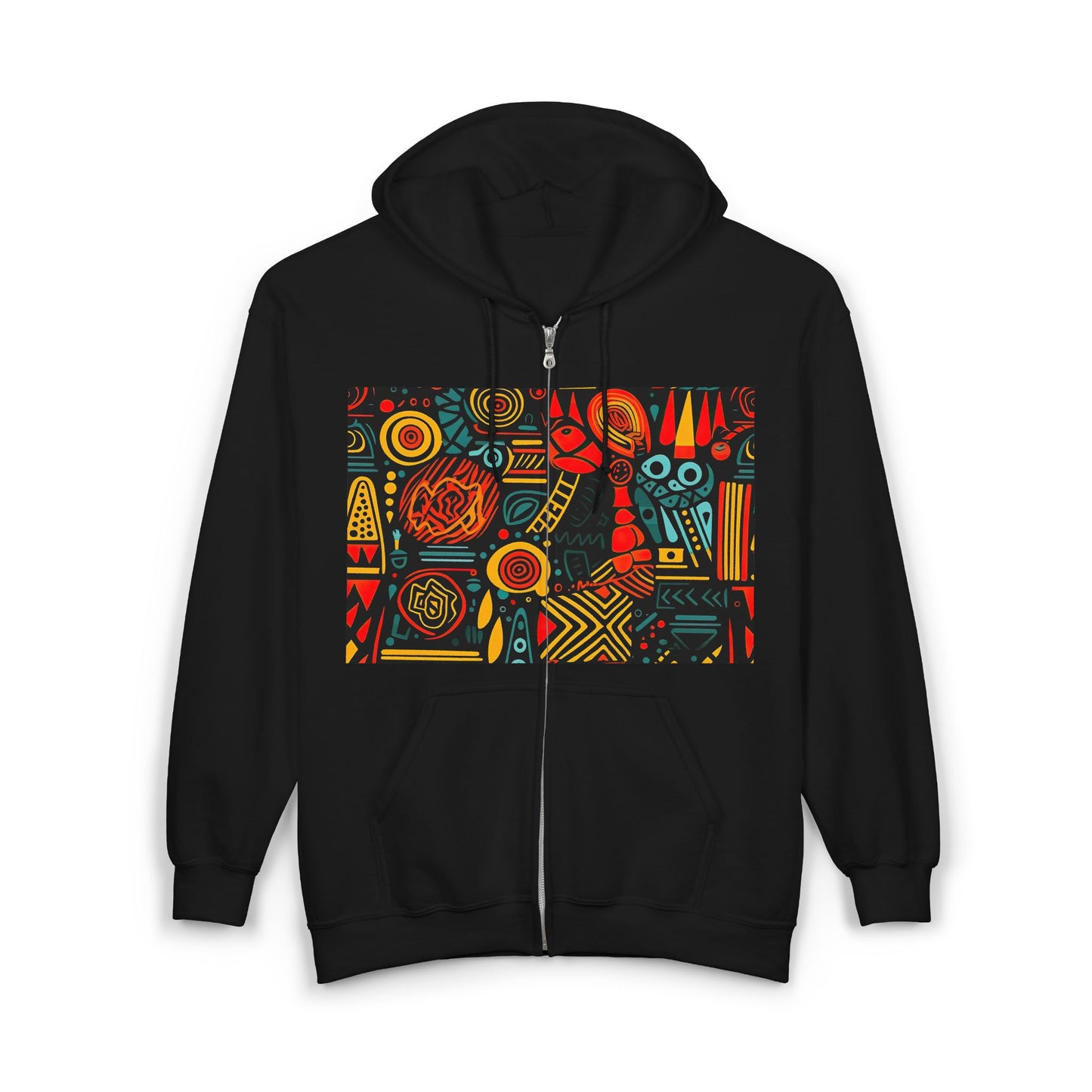 RUDA Zip-Up Hoodie, Unisex Heavy Blend Sweatshirt