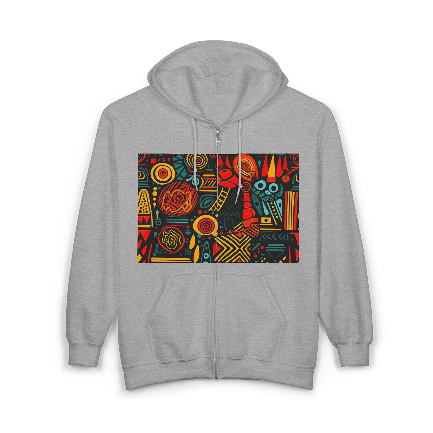 RUDA Zip-Up Hoodie, Unisex Heavy Blend Sweatshirt