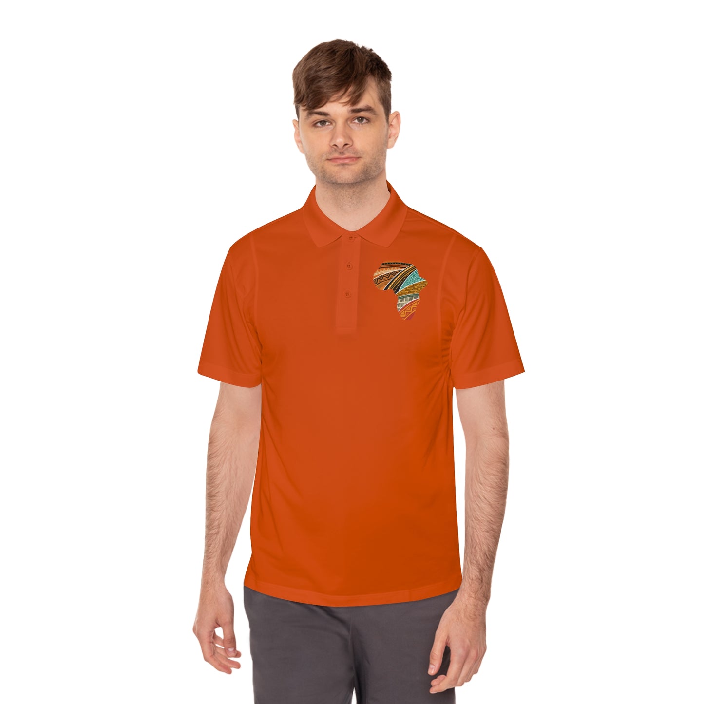 Stylish Men's Sport Polo Shirt with Africa Design, Casual Wear R.P