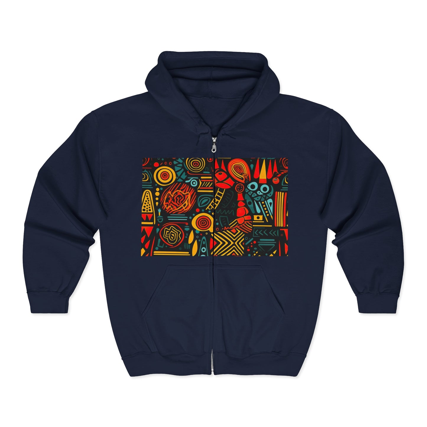 RUDA Zip-Up Hoodie, Unisex Heavy Blend Sweatshirt