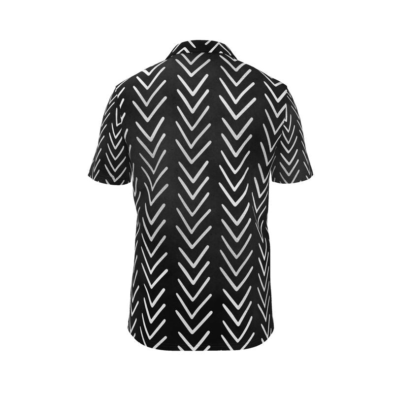Premium Black Ankara Men's Polo Shirt