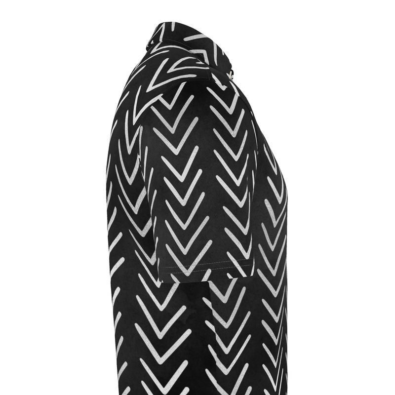 Premium Black Ankara Men's Polo Shirt