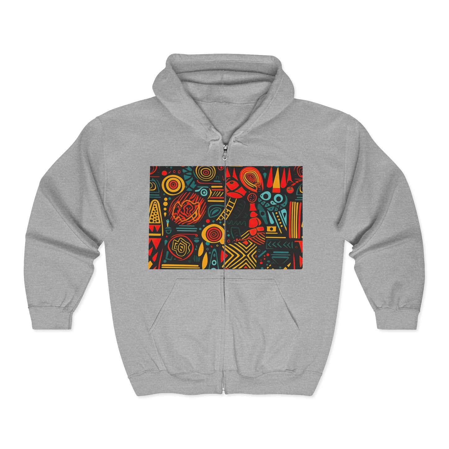 RUDA Zip-Up Hoodie, Unisex Heavy Blend Sweatshirt