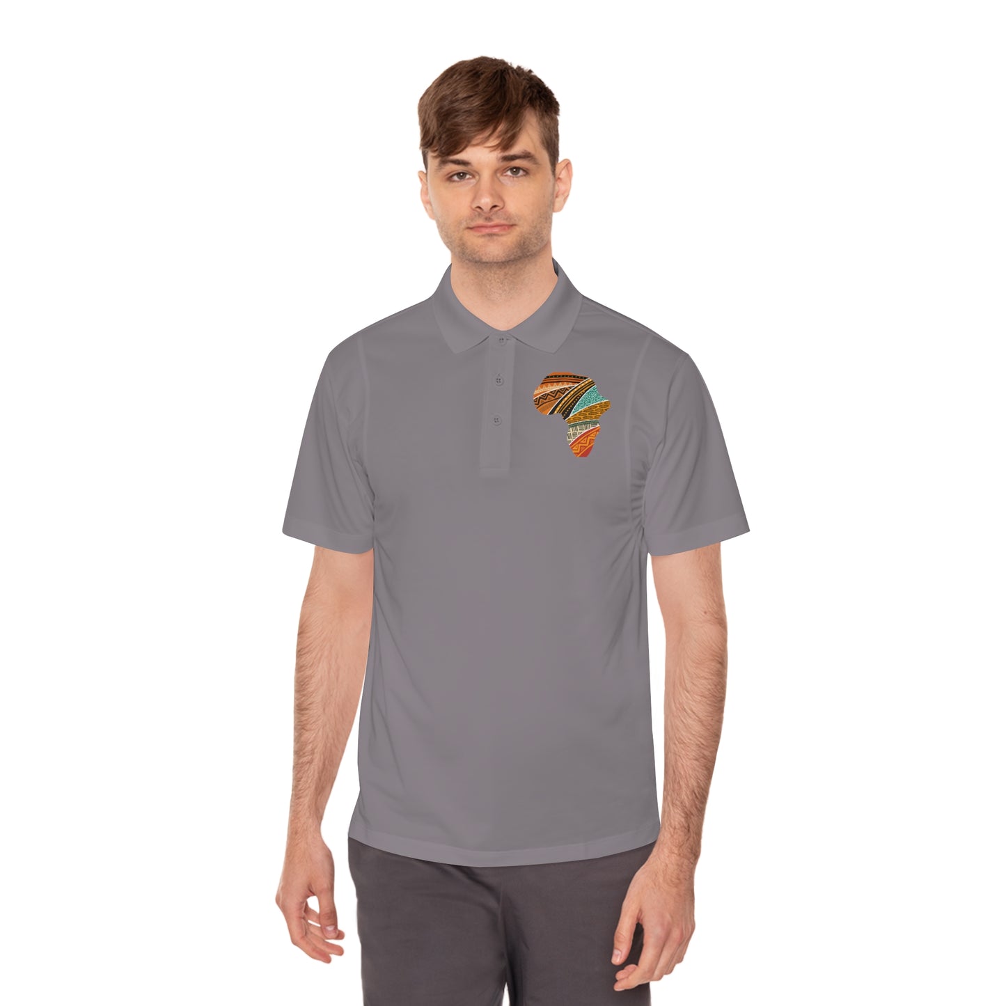 Stylish Men's Sport Polo Shirt with Africa Design, Casual Wear R.P