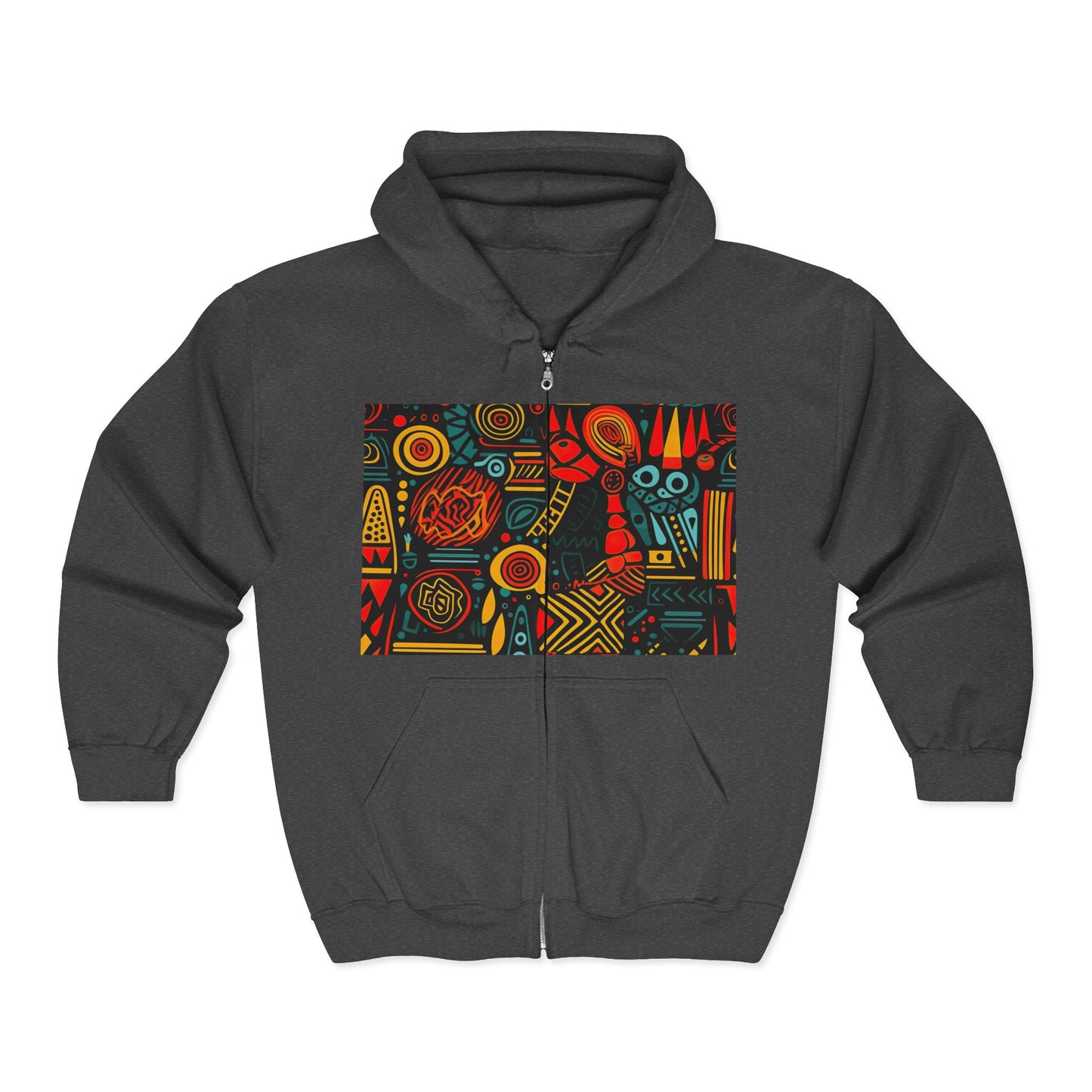 RUDA Zip-Up Hoodie, Unisex Heavy Blend Sweatshirt