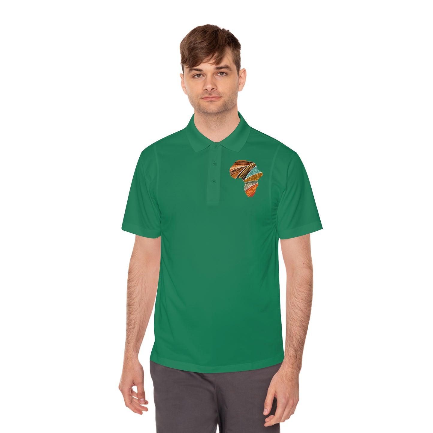 Stylish Men's Sport Polo Shirt with Africa Design, Casual Wear R.P