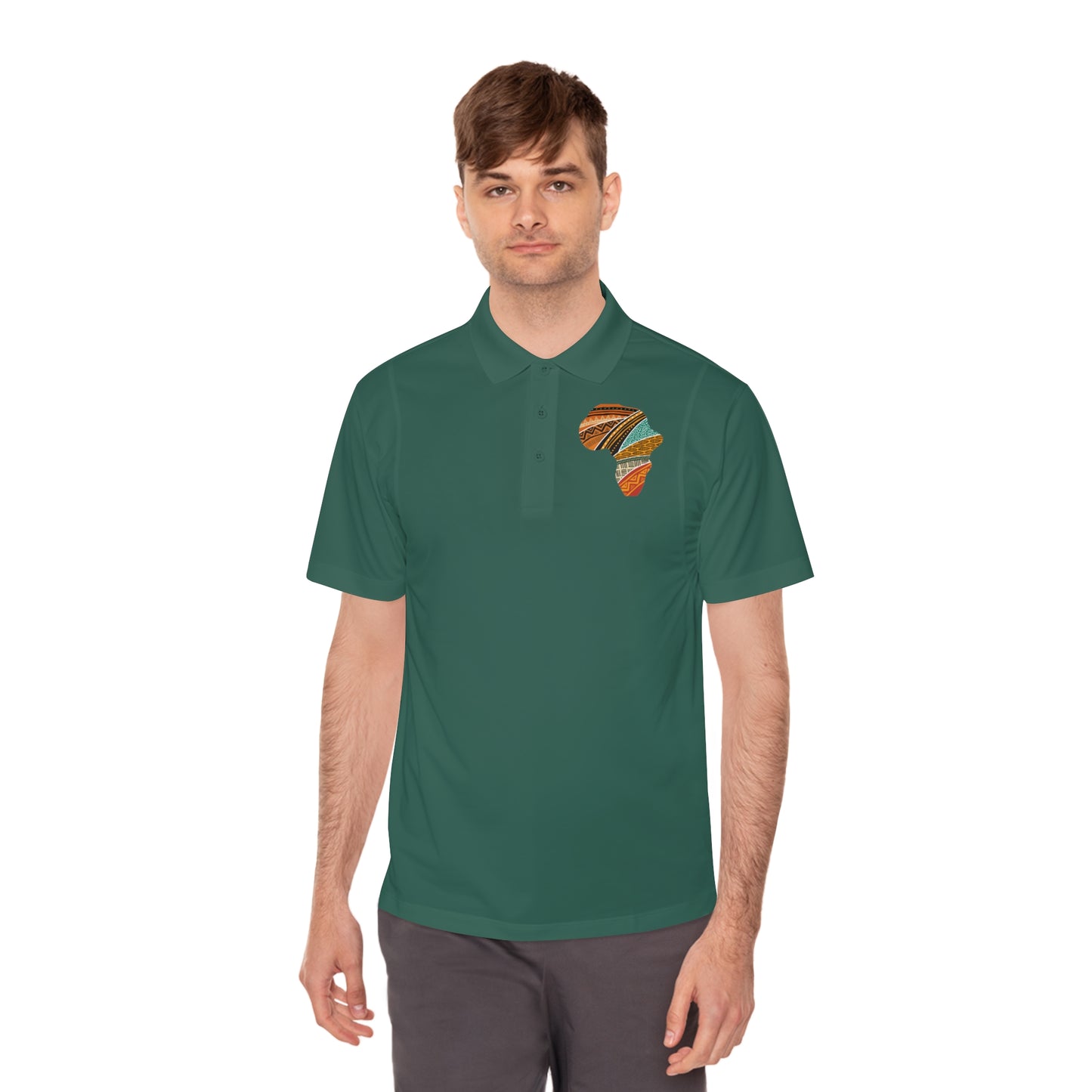 Stylish Men's Sport Polo Shirt with Africa Design, Casual Wear R.P
