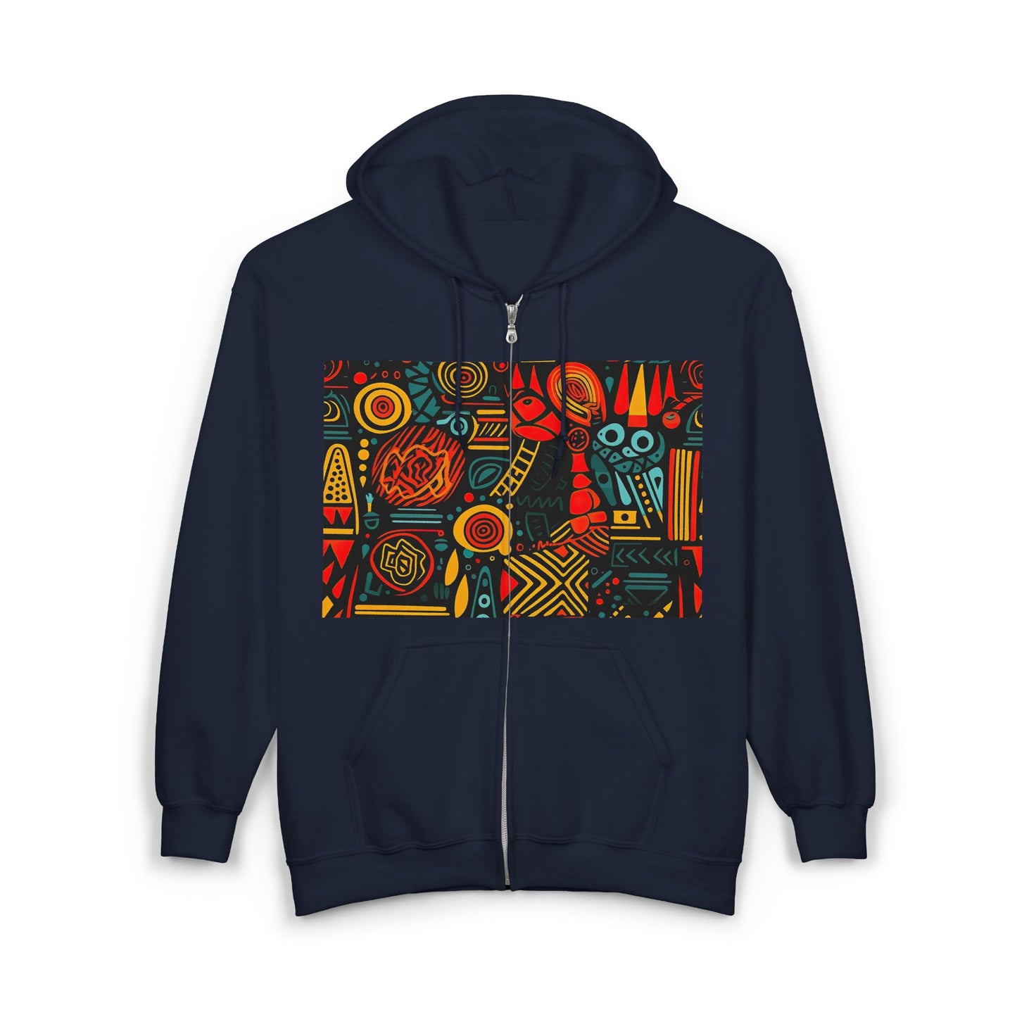 RUDA Zip-Up Hoodie, Unisex Heavy Blend Sweatshirt