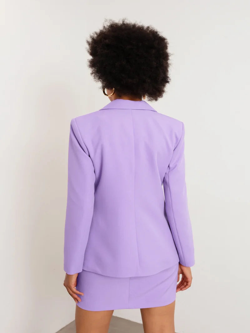 Blazer en lila contemporain - vue de dos