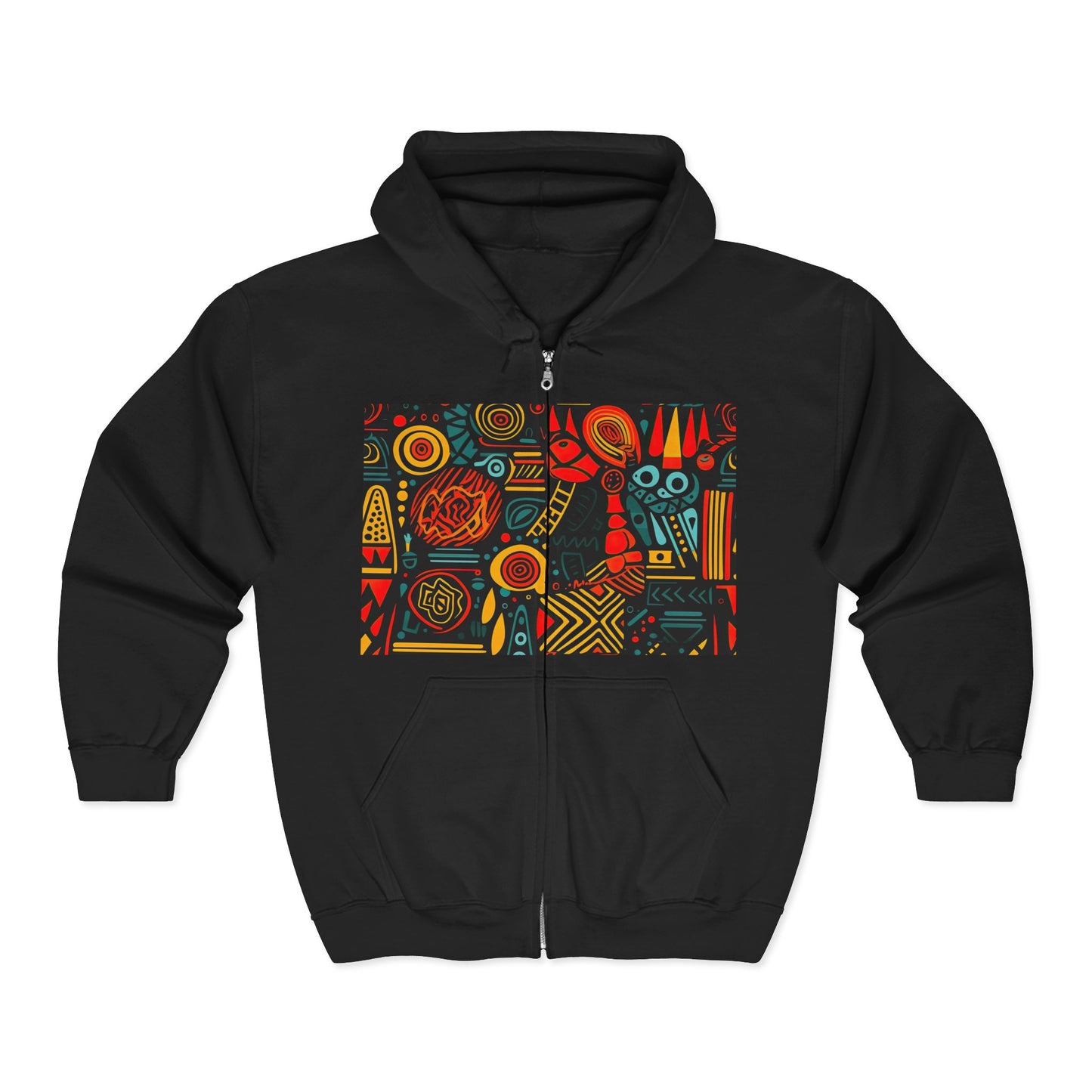 RUDA Zip-Up Hoodie, Unisex Heavy Blend Sweatshirt