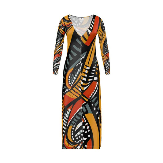 Ankara Yellow Graphique dress