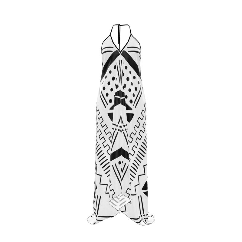 Ankara Long dress 100% Real Silk Satin