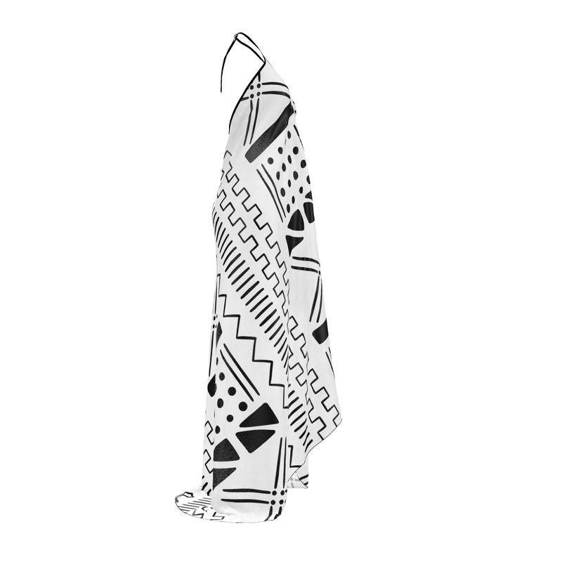 Ankara Long dress 100% Real Silk Satin